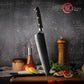 Grandsharp Damascus Premium Kiritsuke Knife High Carbon Steel with Black Carbon Fiber Resin & Gold-foil Handle