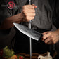 Grandsharp 10 Inch High Quality Carbon Steel Knife Sharpening Rod Professional Honing Steel for Chef Knife