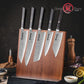 Grandsharp Damascus Kitchen Knife Set Chef Kiritsuke Santoku Nakiri Utility Knife with Ebony Handle