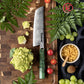 Grandsharp 7 Inch Damascus Kitchen Knife Nakiri Knife with Solidified Wood and Copper Bolster Handle