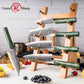 Grandsharp 67 Layers Damascus Kitchen Chef Knife Set with Green Solidified Wood Handle