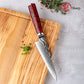 Grandsharp 67 Layers Damascus S35VN Steel Multifunction 6" Utility Knives Carbon Fiber Red Risen Handle