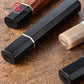 Grandsharp DIY Handle of Part Tang Knife Ebony Wood Buffalo Horn Desert Ironwood Handle Bars