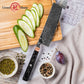 Grandsharp 7'' Premium Japanese 67 Layers Damascus Steel Nakiri Kitchen Knife Black Kitchen Nakiri Knives Carbon Fiber Handle