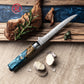 6" Damascus 10CR15MOV Steel With Octagonal Resin+Wood Handle Meat Boning Steak Cutter Kitchen Chef Knife
