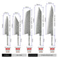 Grandsharp DIY Knife Blade Japanese 67 Layers 10CR15MOV Damascus Steel Knife Blank Blade Set Kitchen Chef Knife Blank Blades
