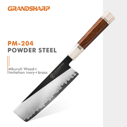 Grandsharp PM204 / M390 San Mai Steel Premium Nakiri Knife