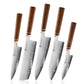 Grandsharp 1-5Pcs Kitchen Knife Set ZDP-189 Steel Core 3 Layer Composite Africa Mkuruti Wood&Brass Handle Complete Knife Set