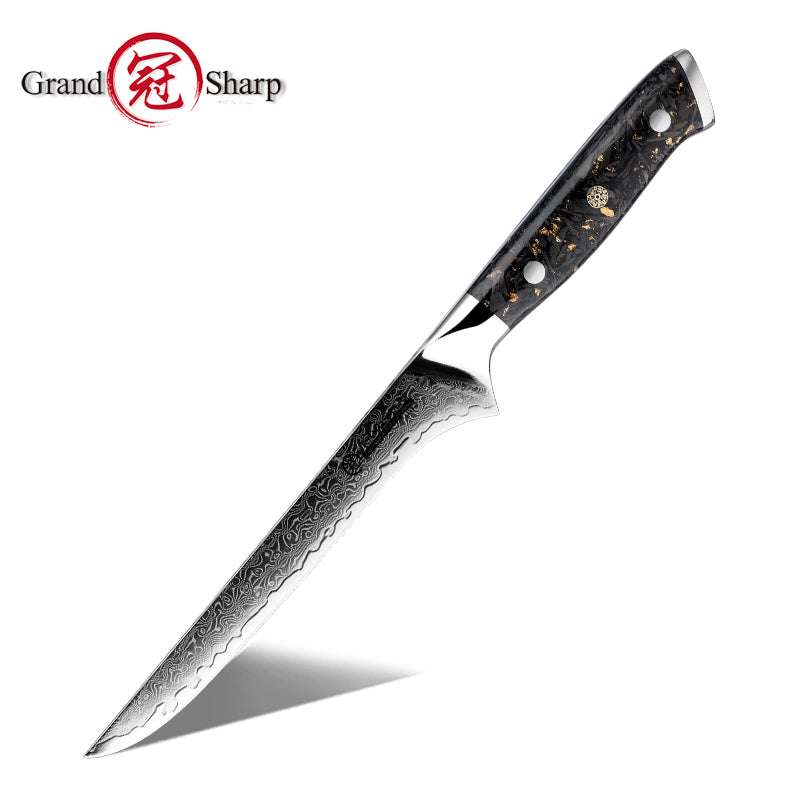 Grandsharp 6-inch Damascus Premium Boning Knife Japanese 67-layer High Quality Kitchen Deboning Knife New Arrival
