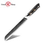 Grandsharp 8-inch Damascus Premium Bread Knife 67-layer Stainless Steel Serrated Cake Bread Knife with Black Handle