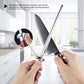 Grandsharp Knife Sharpening Rod 10 Inch Diamond Stainless Steel Sharpener Kitchen Knife Sharpener Red Resin Carbon Fiber Handle