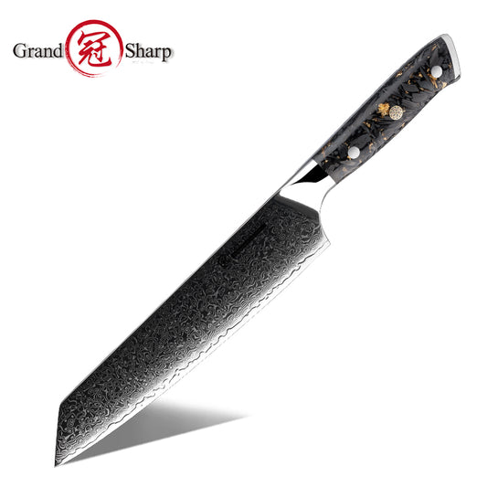 Grandsharp Professional 10Cr15CoMoV Damascus Steel Chef Kiritsuke Knife