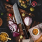 Grandsharp Kitchen Chef Knife 67-Layers Damascus Carbon Stainless Steel Nakiri Knife with Wood Ebony Handle