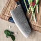 6.7 Inch Kitchen Knife Chopping Cleaver Resin Stabilized Handle 67 Layers Meat Butcher Knives Damascus Steel Chef Cleaver Knives