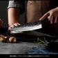 Grandsharp Hand Forged Kitchen Knife High Carbon Stainless Steel AUS10 Cutting Core Chef Knife with Mkuruti Wood Handle