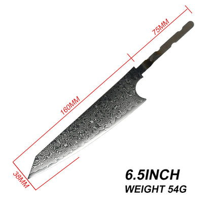 Grandsharp Knife Blank Blade DIY Kitchen Knife 67 Layers Damascus Steel VG10 Razor Sharp Tools High Hardness Chef Cooking Tool