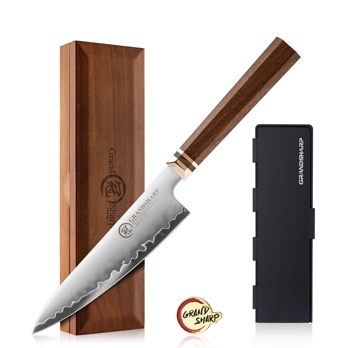 Grandsharp Design Japan ZDP-189 San Mai Steel Chef Knife Set