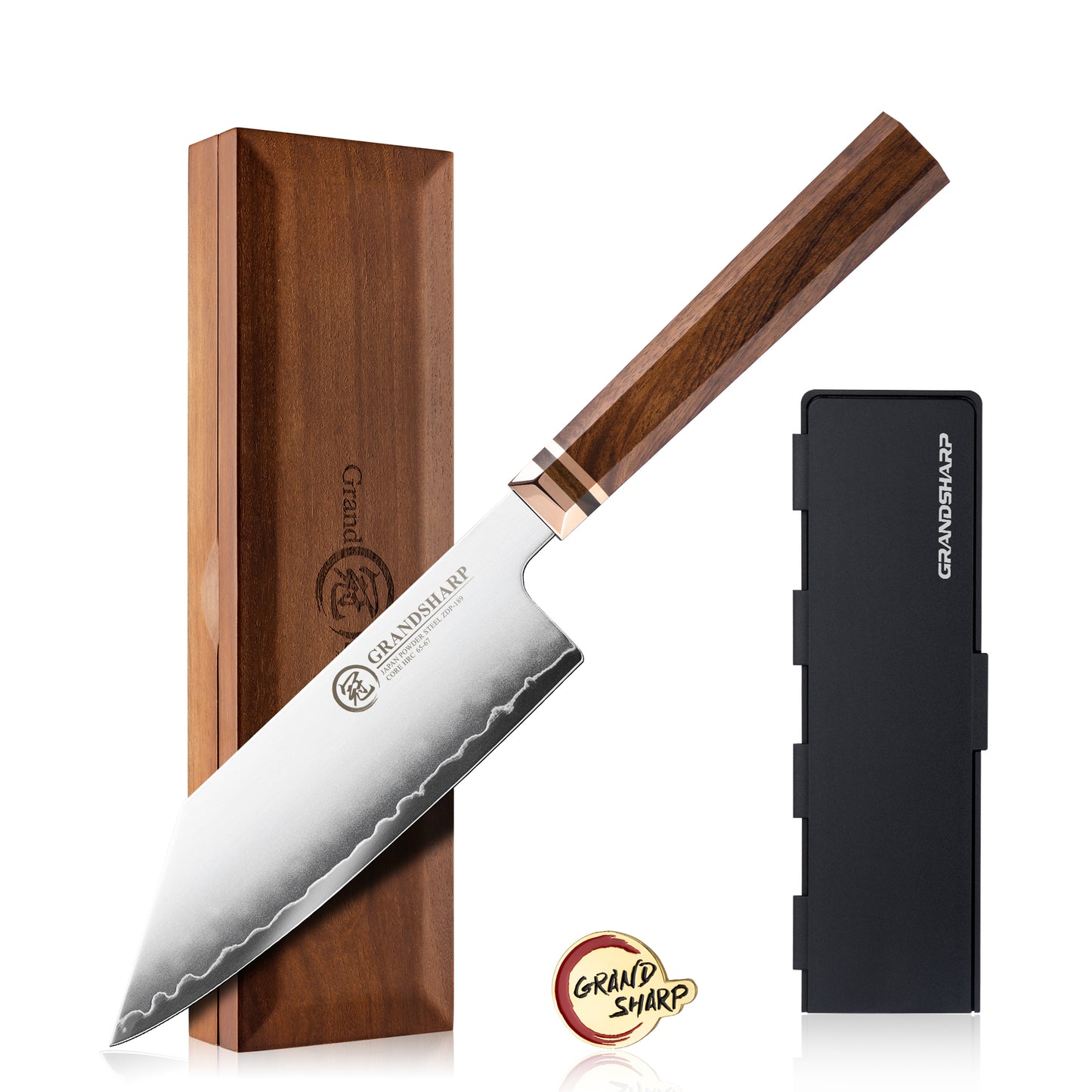 Grandsharp Design Japan ZDP-189 San Mai Steel Chef Knife Set