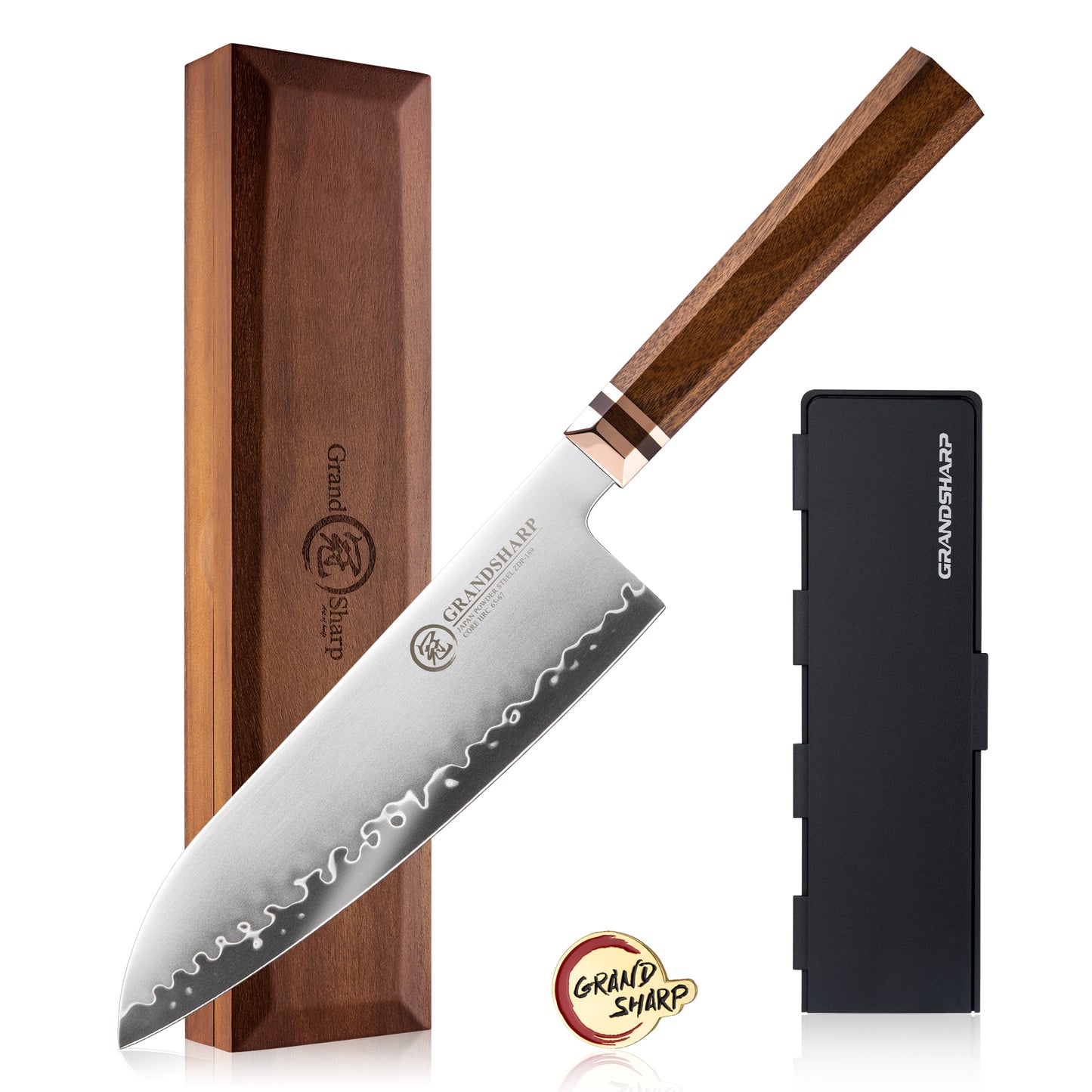 Grandsharp Design Japan ZDP-189 San Mai Steel Chef Knife Set
