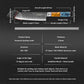 Grandsharp 7 Inch 10CR15MOV Damascus Steel Kitchen Chef Santoku Knife Cutting with Blue Resin & Solidified Wood Handle
