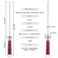Grandsharp Diamond Sharpening Rod 600# with Red Handle