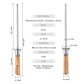 Grandsharp Diamond Sharpening Rod 600# with Olive Wood Handle