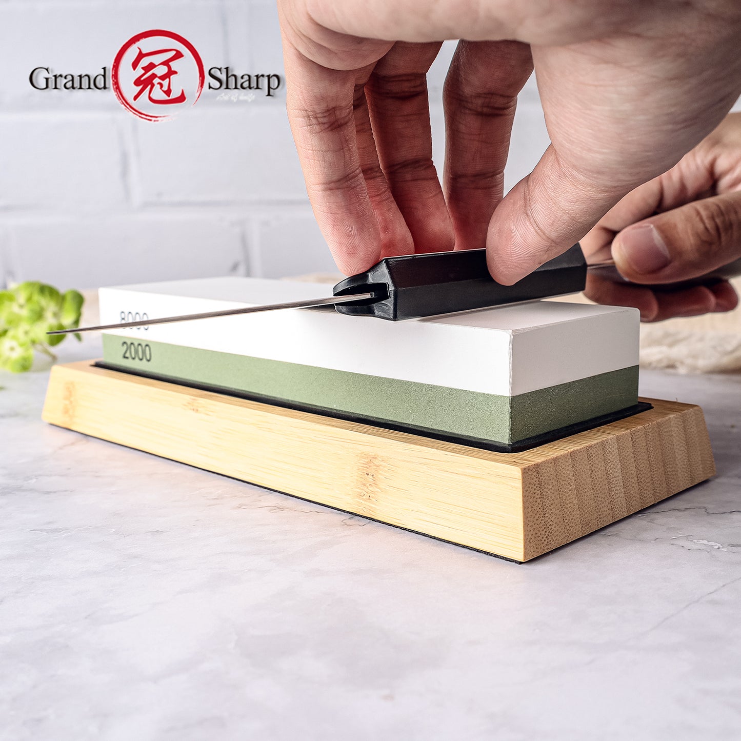 Sharpening Stone 1000 & 3000 Grit Double Sided Whetstone Set For Knives With Non-Slip Bamboo Base Free Angle Guide Corundum