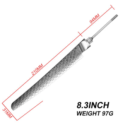 Professional DIY Damascus AUS-10 Steel Kitchen Knife Blank Blade Set Without Handle