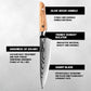 Grandsharp Professional 8 Inch Chef Kitchen Knife Japanese 67 Layers Damascus Steel Kitchen Chef Knife with Olive Wood Handle