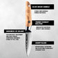 Grandsharp 3.5 Inch Japanese 67 Layers Damascus Steel Kitchen Paring Knife Small Fruit Cutting Paring Knife Olive Wood Handle