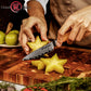 Grandsharp 67 Layers Damascus Steel High Carbon Steel Fruit Paring Knife Olive Wood Handle