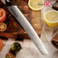Grandsharp Hot Selling 8'' Baking Knives Damascus Stainless Steel Bread Knife Cake Slicing Kitchen Knife with Olive Wood Handle