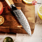 Grandsharp 67 Layers Damascus Steel High Carbon Steel Fruit Paring Knife Olive Wood Handle