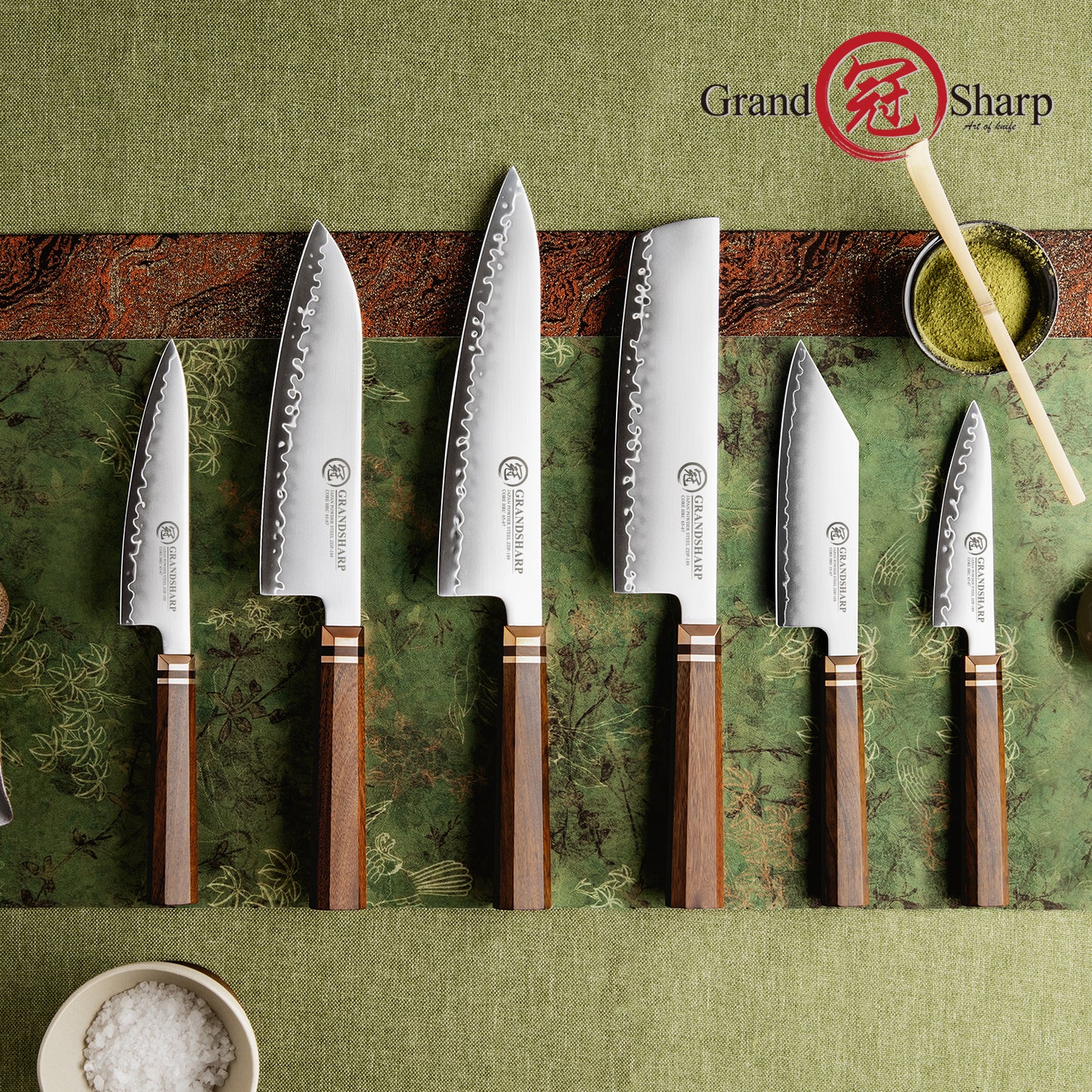 Grandsharp Design Japan ZDP-189 San Mai Steel Chef Knife Set