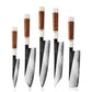 Grandsharp Kitchen Knife Set 3 Layer Composite Steel PM204 Steel Core Wood Handle Professional Chef Knives Collection 1 to 5 Pcs