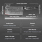 Grandsharp 7'' Kitchen Chopping Knife AUS10 Core 67 Layers Damascus Steel Cleaver Butcher Knife with Black Carbon Fiber Handle