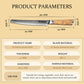 Grandsharp Custom Olive Wood Handle Damascus Bread Knife