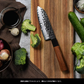 Hot Selling Natural African Mkuruti Wood Handle Forged AUS10 Stainless Steel Petty Santoku Knife