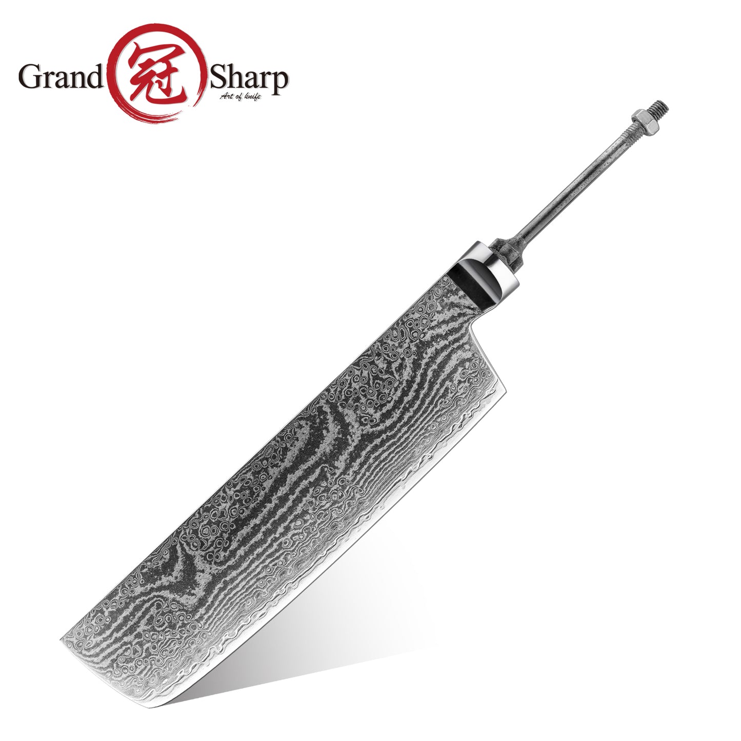Premium DIY 67 Layers Damascus Steel Half Tang Blank Blade S35VN Powder Steel Core