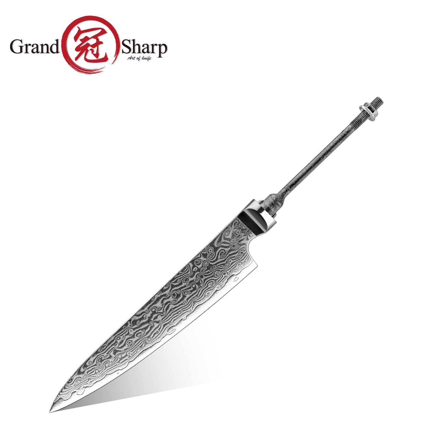Premium DIY 67 Layers Damascus Steel Half Tang Blank Blade S35VN Powder Steel Core