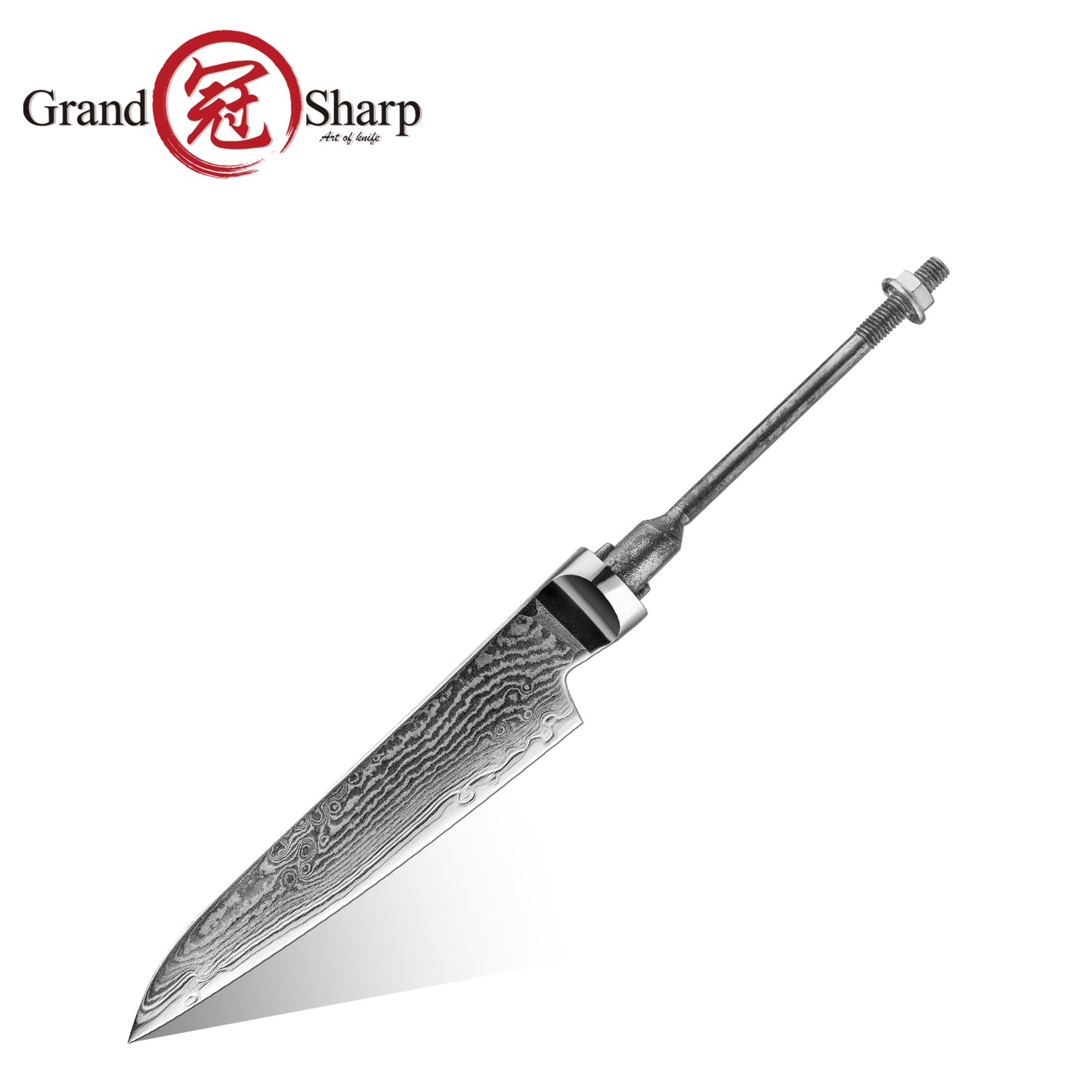 Premium DIY 67 Layers Damascus Steel Half Tang Blank Blade S35VN Powder Steel Core