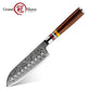Grandsharp 5'' Santoku Knife 67 Layers AUS10 Damascus Steel Kitchen Chef Santoku Knives with Pakkawood Handle