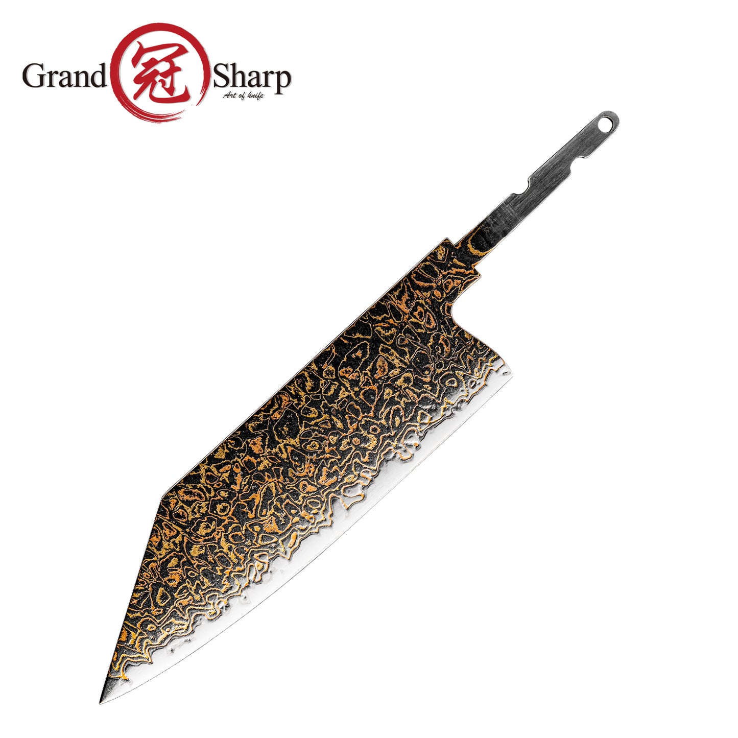 Grandsharp 33 Layers Copper Damascus DIY Blade Mirror-Polished finish