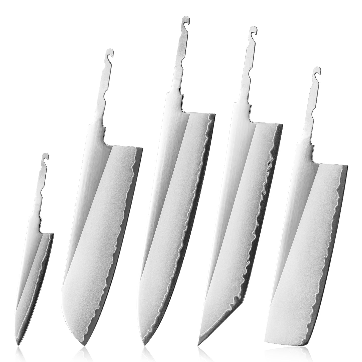 Grandsharp DIY hidden tang blank blades 3 layers san mai steel PM204 Powder Steel M390-equivalent performance