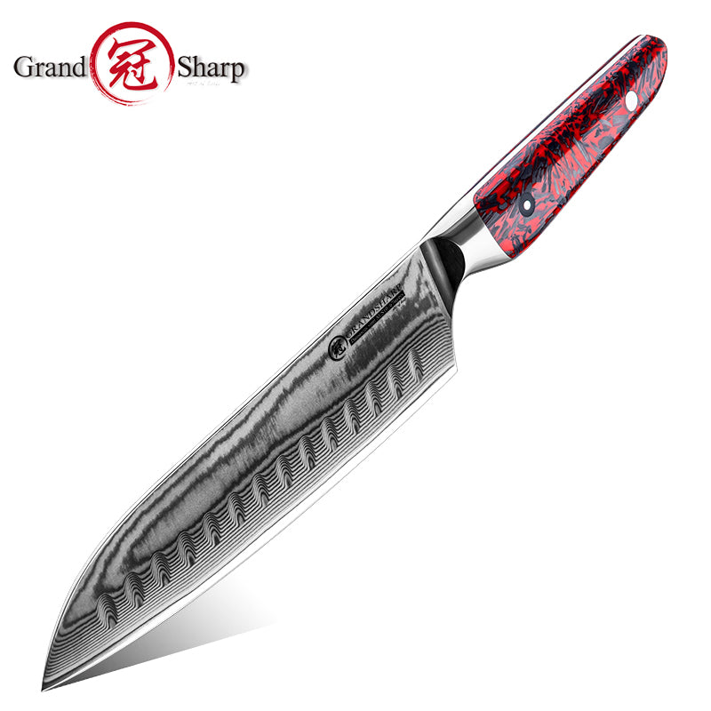 Grandsharp 67 Layers Damascus Santoku Chef Knife