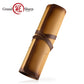 Grandsharp Fashionable Leather Knife Roll Bag First Layer Cowhide 3 Main Pockets 2 Extra Slot Suitable For Chef Santoku Knives