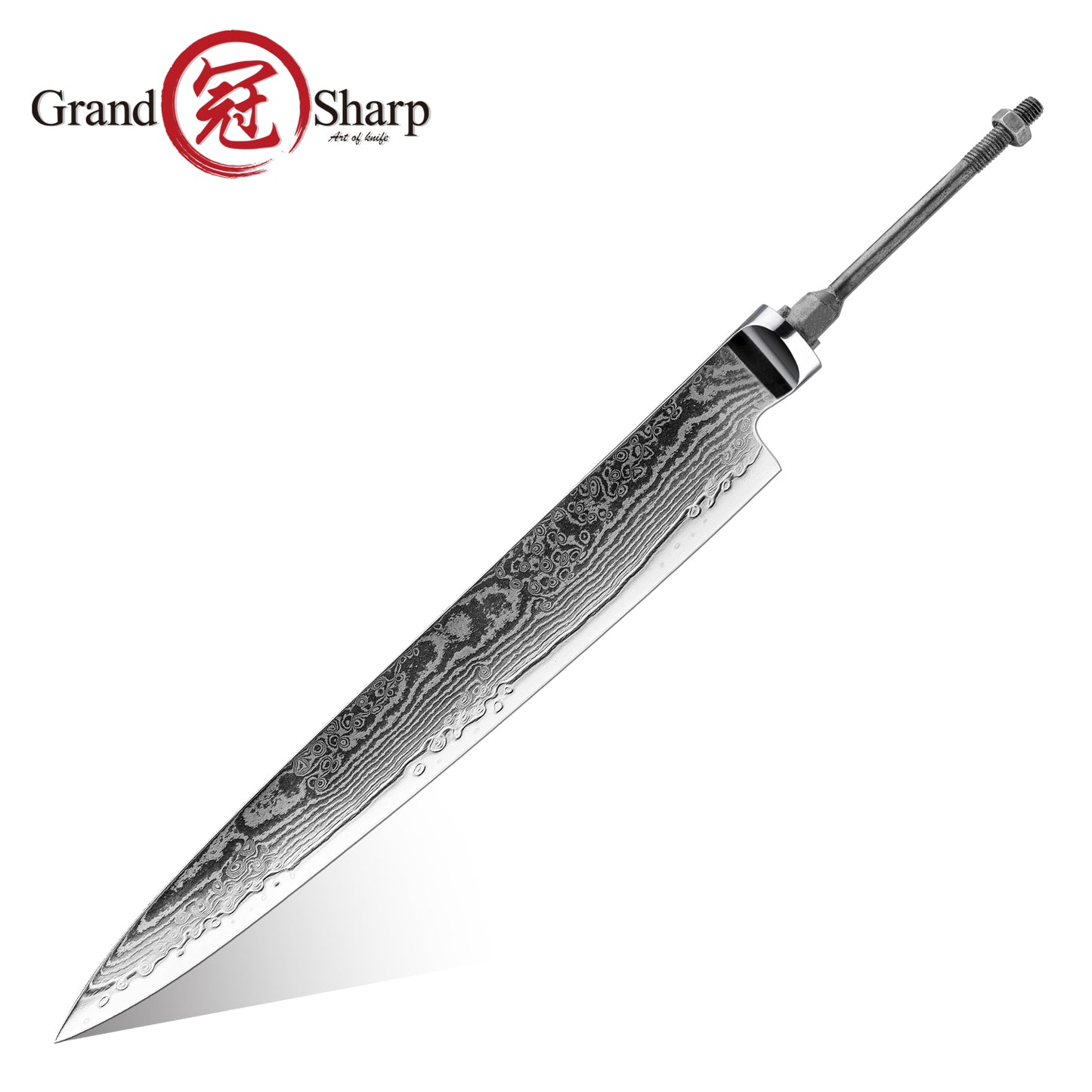 Premium DIY 67 Layers Damascus Steel Half Tang Blank Blade S35VN Powder Steel Core