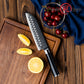 Grandsharp Black Handle 10Cr15CoMoV Damascus Santoku Knife