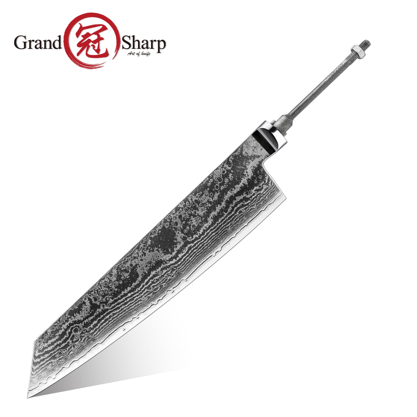 Premium DIY 67 Layers Damascus Steel Half Tang Blank Blade S35VN Powder Steel Core