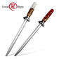 Grandsharp 10 Inch Knife Sharpening Rod Diamond Powder Coating Kitchen Classic Steel Knife Sharpener with Resin & Wood Handle